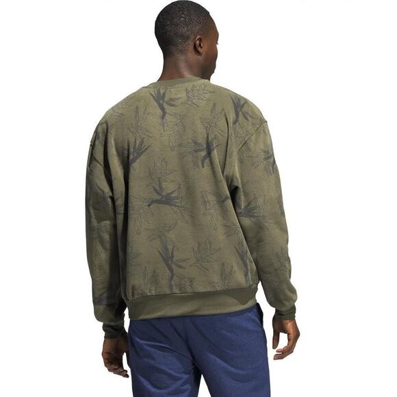 Adidas Oasis Crew Sweatshirt Olive Green Medium NWT - Picture 6 of 12